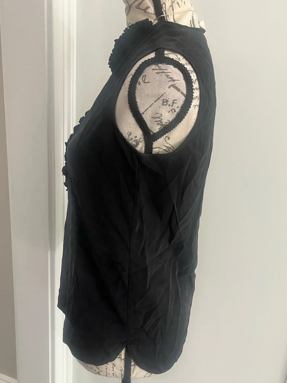 Tory Burch 100% Silk Ruffle Sleeveless Blouse